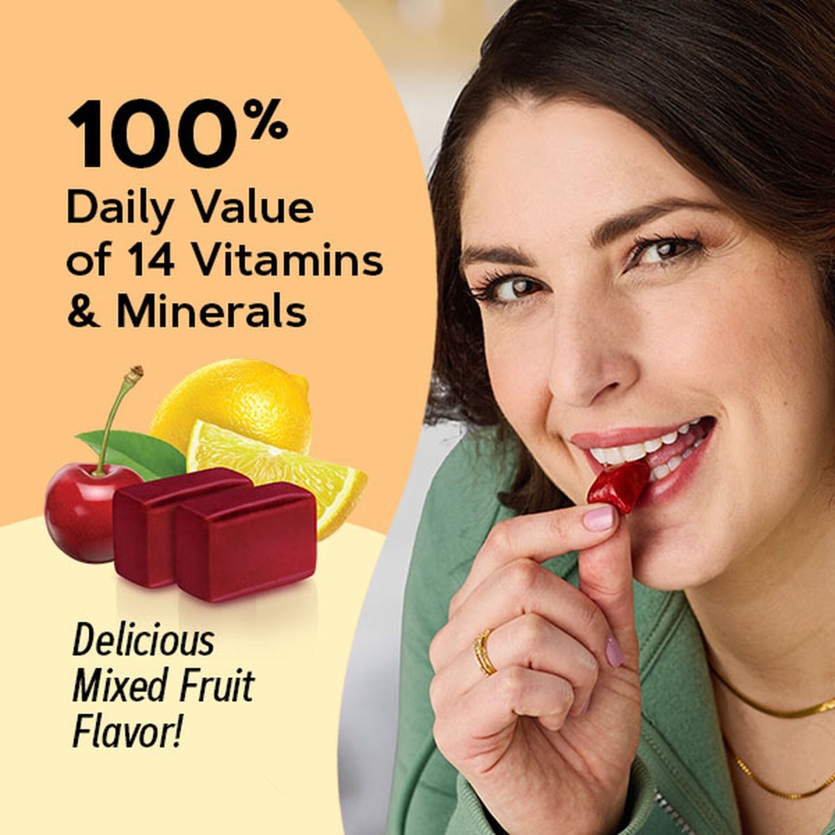 Multivitamine pentru femei caramele cu aroma de mix de fructe Women`s, 60 caramele, GNC