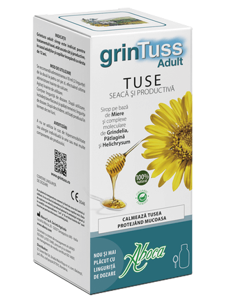 GrinTuss sirop de tuse pentru adulti, 180 ml, Aboca