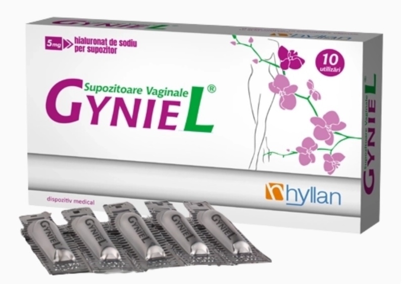 Gyniel, 10 supozitoare vaginale, Hyllan Gyniel, 10 supozitoare vaginale, Hyllan