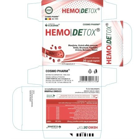 Hemo Detox, 30 capsule, Cosmo Pharm