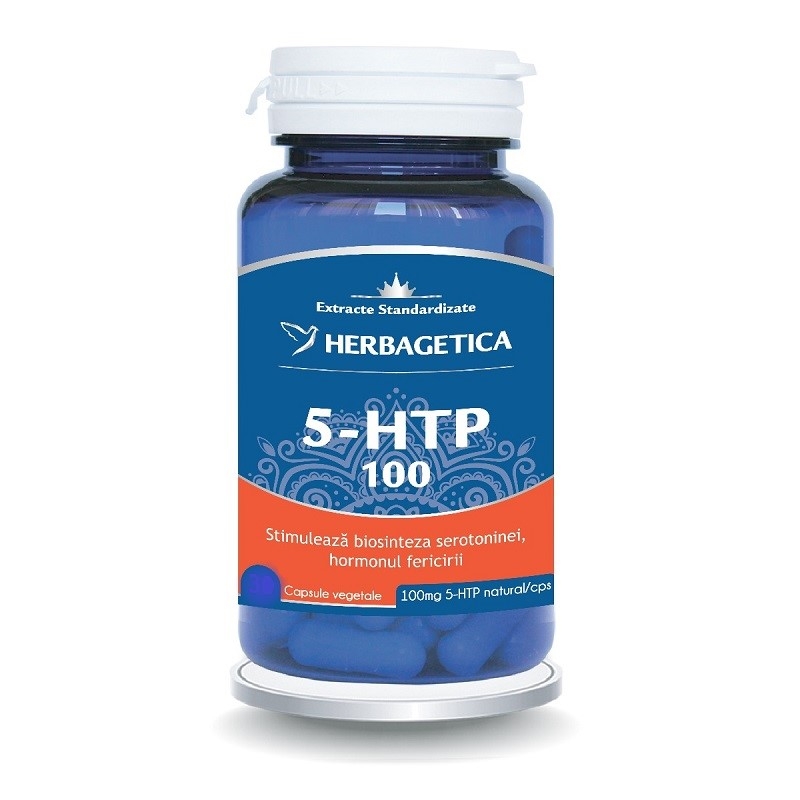 5-HTP 100 Zen Forte, 60 capsule, Herbagetica 5-HTP 100 Zen Forte, 60 capsule, Herbagetica