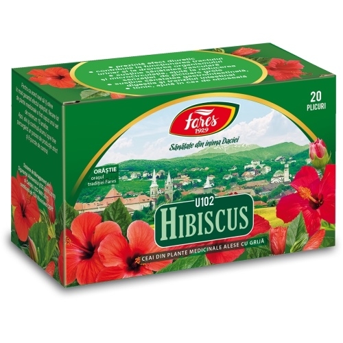 Ceai hibiscus U102, 20 plicuri, Fares