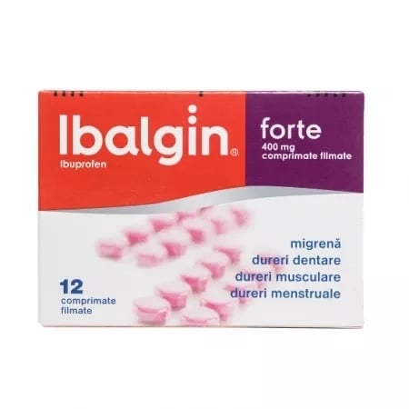 Ibalgin Forte, 400 mg, 12 comprimate filmate, Sanofi Ibalgin Forte, 400 mg, 12 comprimate filmate, Sanofi