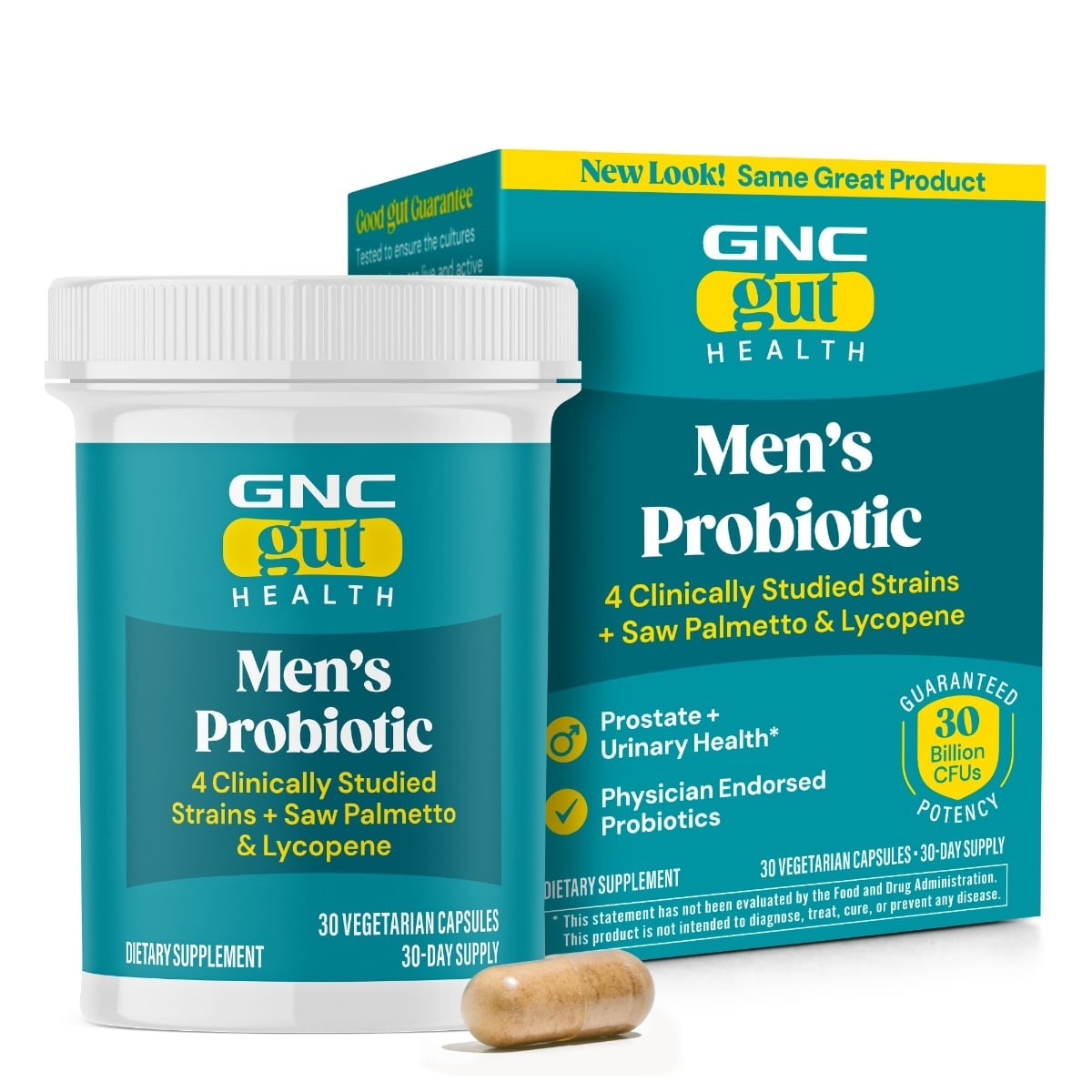 Probiotic studiat clinic pentru barbati cu 30 miliarde UFC culturi vii cu saw palmetto si lycopene, 30 capsule, GNC Probiotic studiat clinic pentru barbati cu 30 miliarde UFC culturi vii cu saw palmetto si lycopene, 30 capsule, GNC