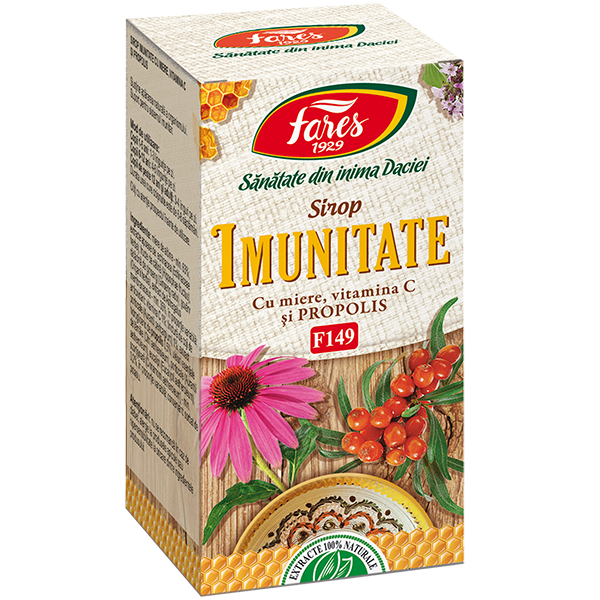 Imunitate sirop cu miere vitamina C si propolis (F149) 100ml, Fares