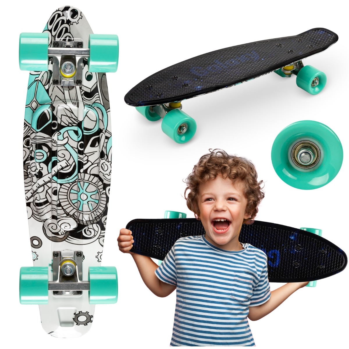 Skateboard copii, Qkids, Galaxy Industrial