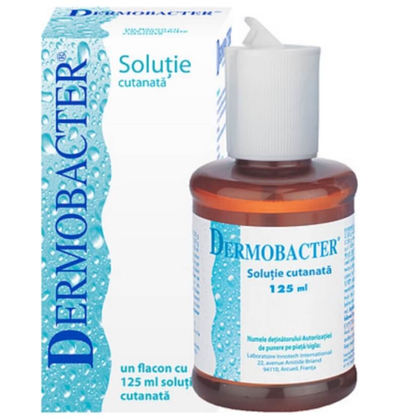 Dermobacter solutie cutanata, 5 mg/2 mg/ml, 125 ml, Innotech Dermobacter solutie cutanata, 5 mg/2 mg/ml, 125 ml, Innotech