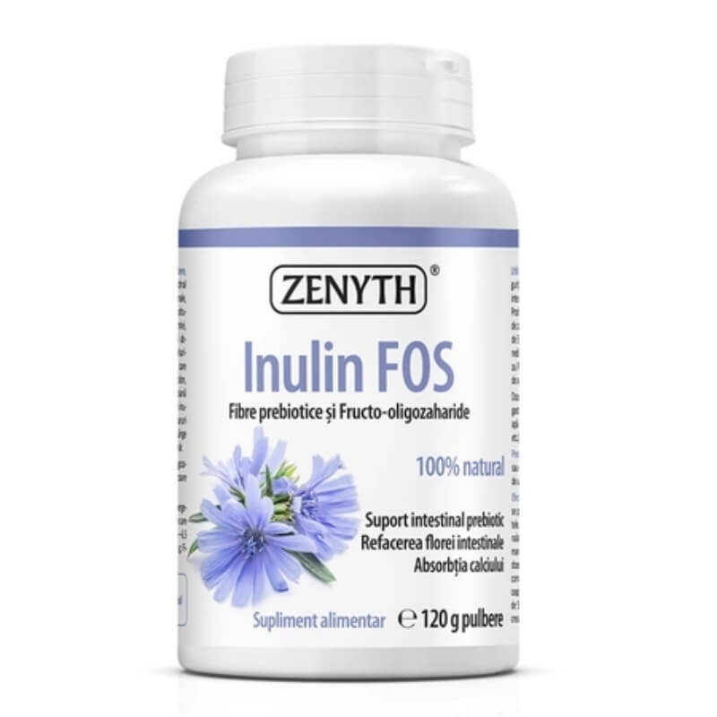Inulin FOS pulbere, 120 g, Zenyth Inulin FOS pulbere, 120 g, Zenyth