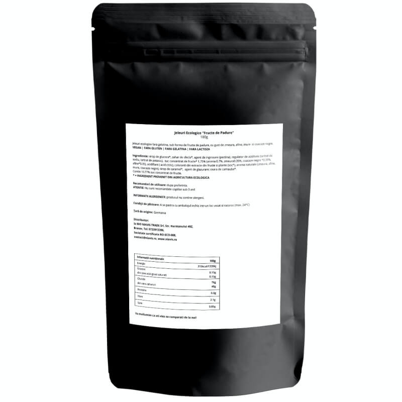 Jeleuri ecologice cu fructe de padure, 100 g, Niavis Jeleuri ecologice cu fructe de padure, 100 g, Niavis