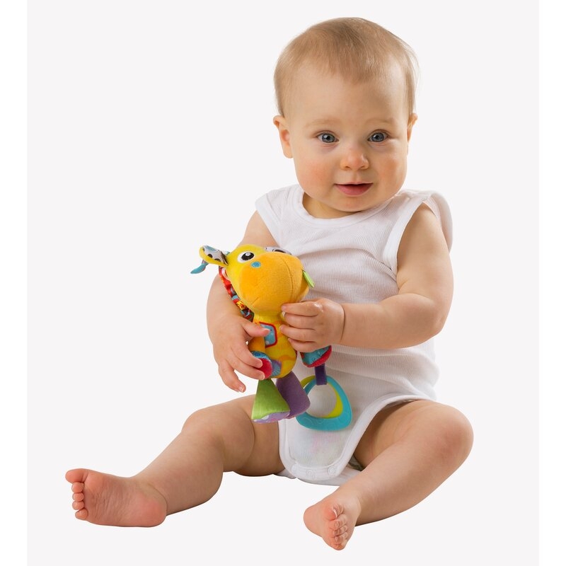 Jucarie pentru carucior, scoica auto si patut, Jerry Giraffe Munchimal, 32 cm, Playgro Jucarie pentru carucior, scoica auto si patut, Jerry Giraffe Munchimal, 32 cm, Playgro