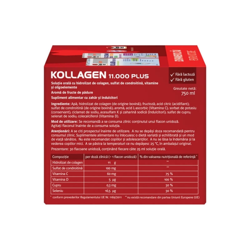 Pachet Kollagen 11.000 Plus System, 30 flacoane + Glucozamina 1000 + Curcuma Vegan System, 60 comprimate, Doppelherz