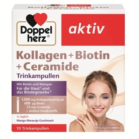 Aktiv Kollagen + Biotina + Ceramide, 25 ml, 10 flacoane, Doppelherz Aktiv Kollagen + Biotina + Ceramide, 25 ml, 10 flacoane, Doppelherz