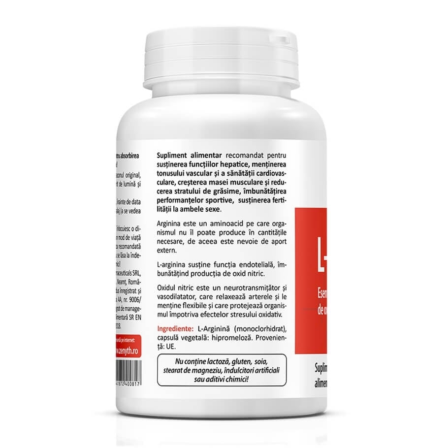 L-Arginine 800 mg, 60 capsule, Zenyth