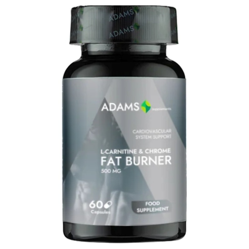 L-Carnitine & Chrome Fat Burner 500 mg, 60 capsule, Adams Supplements L-Carnitine & Chrome Fat Burner 500 mg, 60 capsule, Adams Supplements