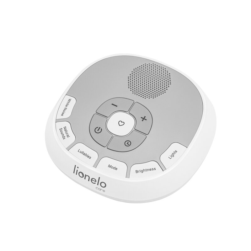 Lampa de veghe, Lionelo, BabyNap, 2 in 1, Wireless, Cu sunete si melodii de leagan, Cu 11 culori si 3 niveluri de luminozitate, Cu functie LoveBeat, Alb