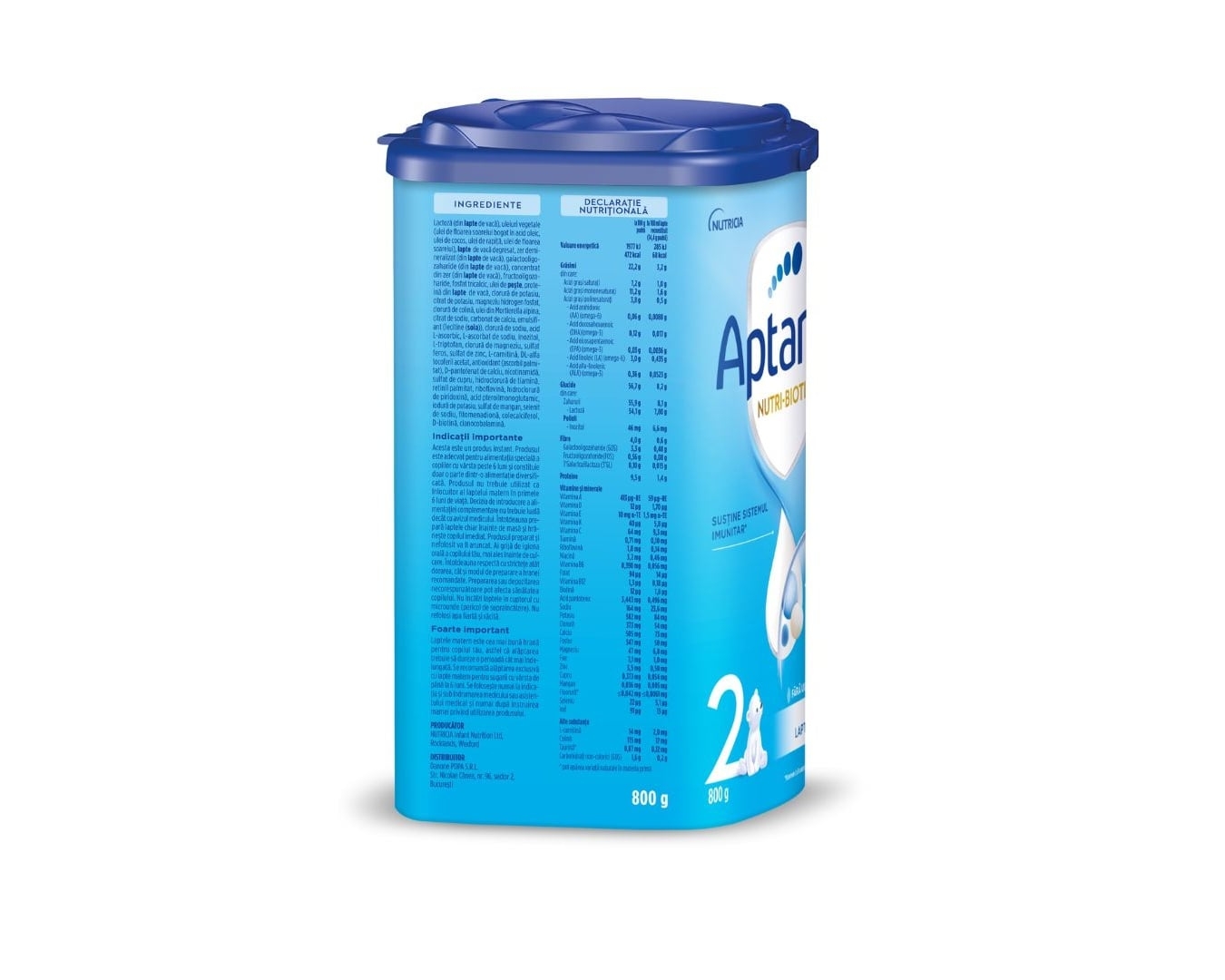 Lapte praf de continuare Nutri-Biotik 2, 6-12 luni, 800 g, Aptamil Lapte praf de continuare Nutri-Biotik 2, 6-12 luni, 800 g, Aptamil