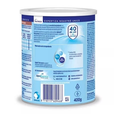 Lapte Praf de Inceput fara Lactoza, 400g, Aptamil