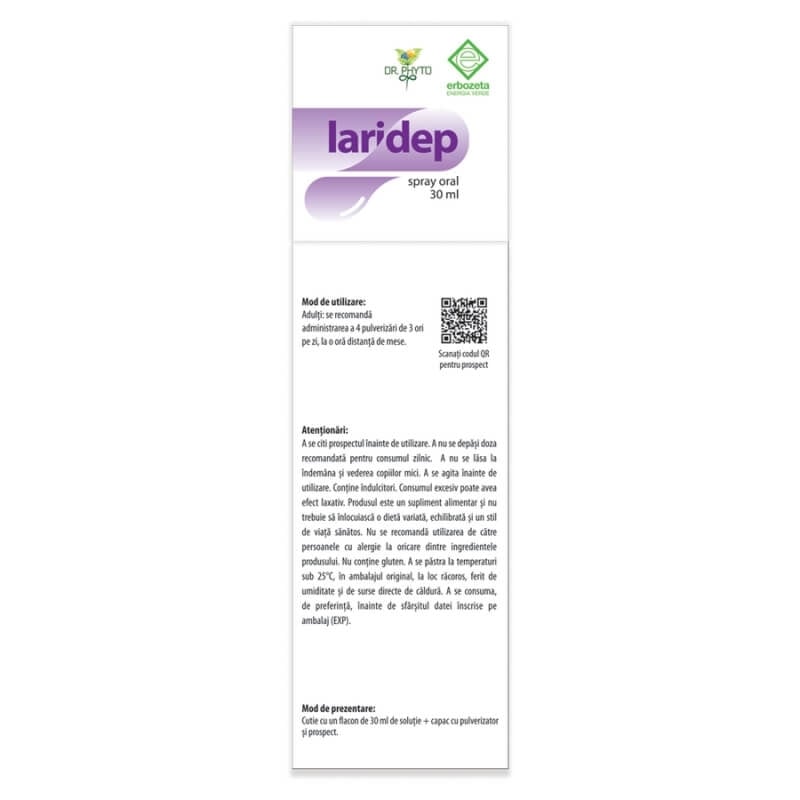 Spray oral Laridep, 30 ml, Dr. Phyto Spray oral Laridep, 30 ml, Dr. Phyto