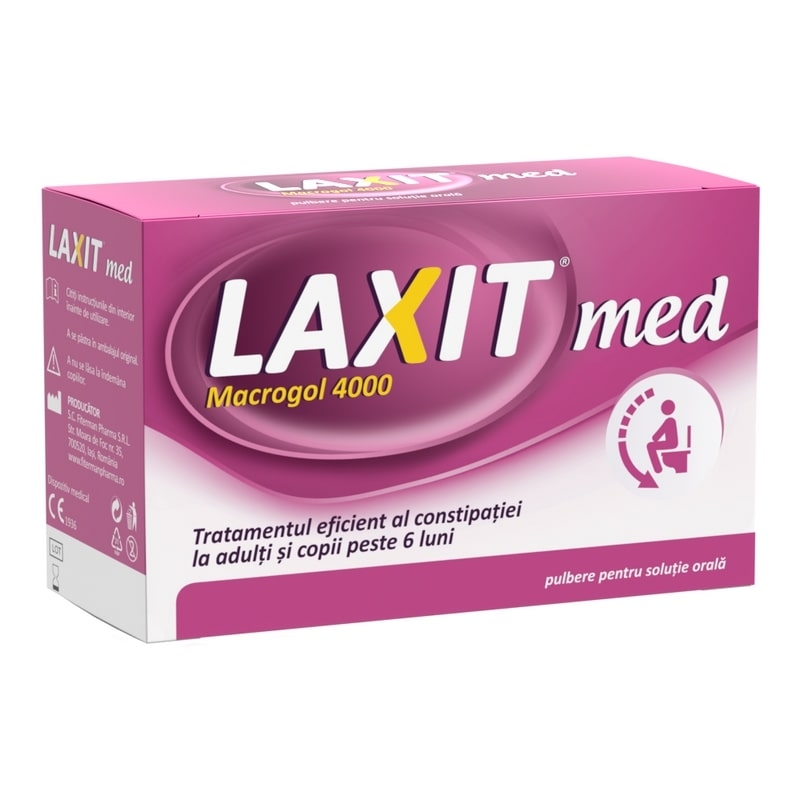 Pulbere pentru solutie orala Laxit Med, 5g, 20 plicuri, Fiterman Pharma Pulbere pentru solutie orala Laxit Med, 5g, 20 plicuri, Fiterman Pharma