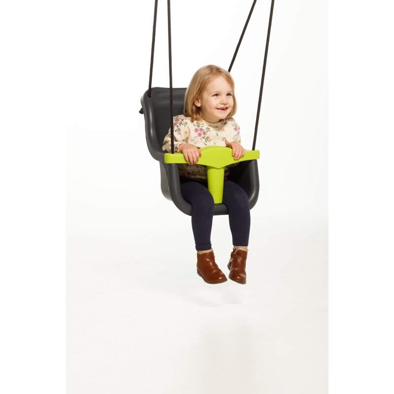 Leagan, Dice, Cu bara in forma de T, Cu sfoara impletita, Ajustabil pe inaltime pana la 250 cm, Include curea de siguranta, 9-36 luni, Anthracite/Lime Leagan, Dice, Cu bara in forma de T, Cu sfoara impletita, Ajustabil pe inaltime pana la 250 cm, Include curea de siguranta, 9-36 luni, Anthracite/Lime
