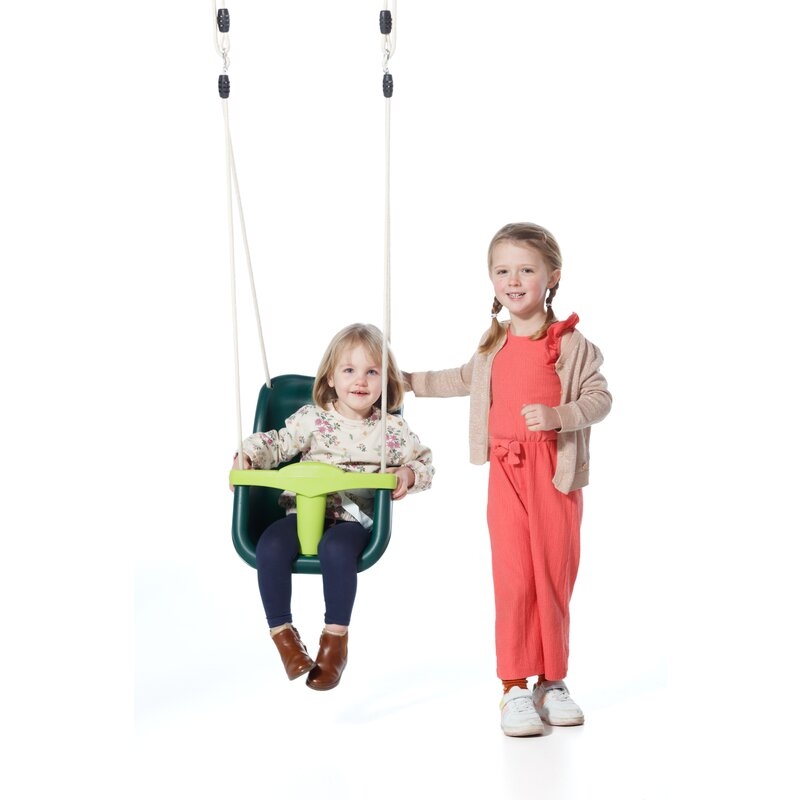 Leagan, Dice, Cu bara in forma de T, Cu sfoara impletita, Ajustabil pe inaltime pana la 250 cm, Include curea de siguranta, 9-36 luni, Dark Green Leagan, Dice, Cu bara in forma de T, Cu sfoara impletita, Ajustabil pe inaltime pana la 250 cm, Include curea de siguranta, 9-36 luni, Dark Green