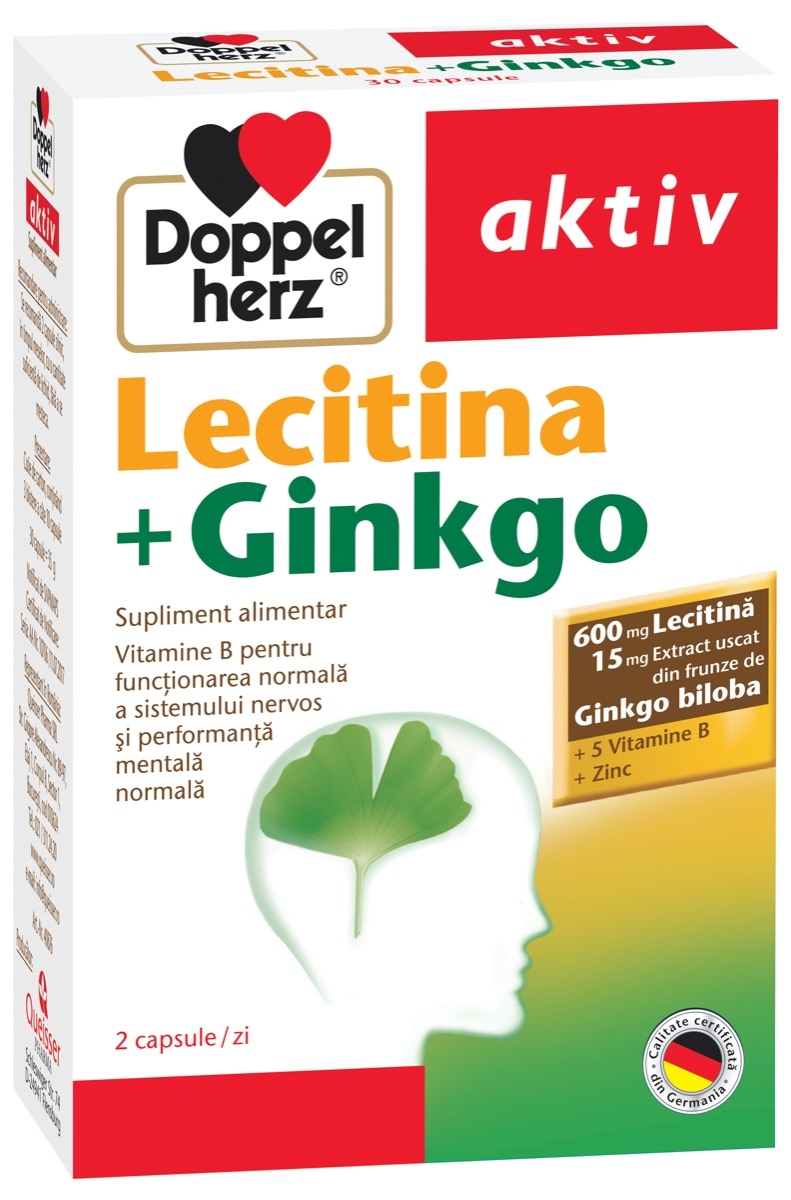 Aktiv Lecitina + Gingko, 30caps, Doppelherz Aktiv Lecitina + Gingko, 30caps, Doppelherz