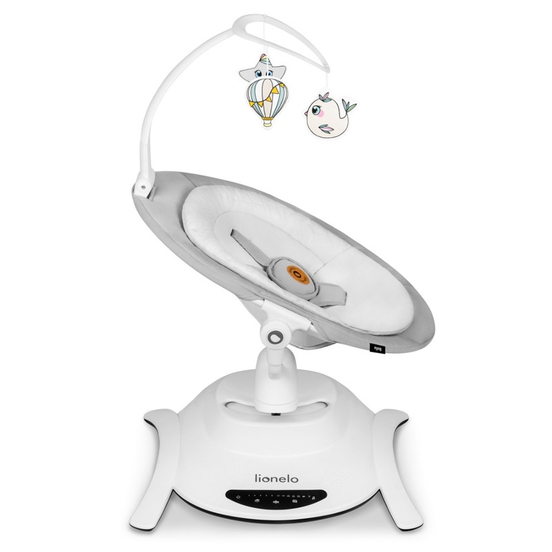 Lionelo - Balansoar multifunctional Bella, Electric, Scaun reglabil, Ecran tactil si telecomanda, 6 miscari unice, 5 viteze, Cu melodii, Gri Lionelo - Balansoar multifunctional Bella, Electric, Scaun reglabil, Ecran tactil si telecomanda, 6 miscari unice, 5 viteze, Cu melodii, Gri