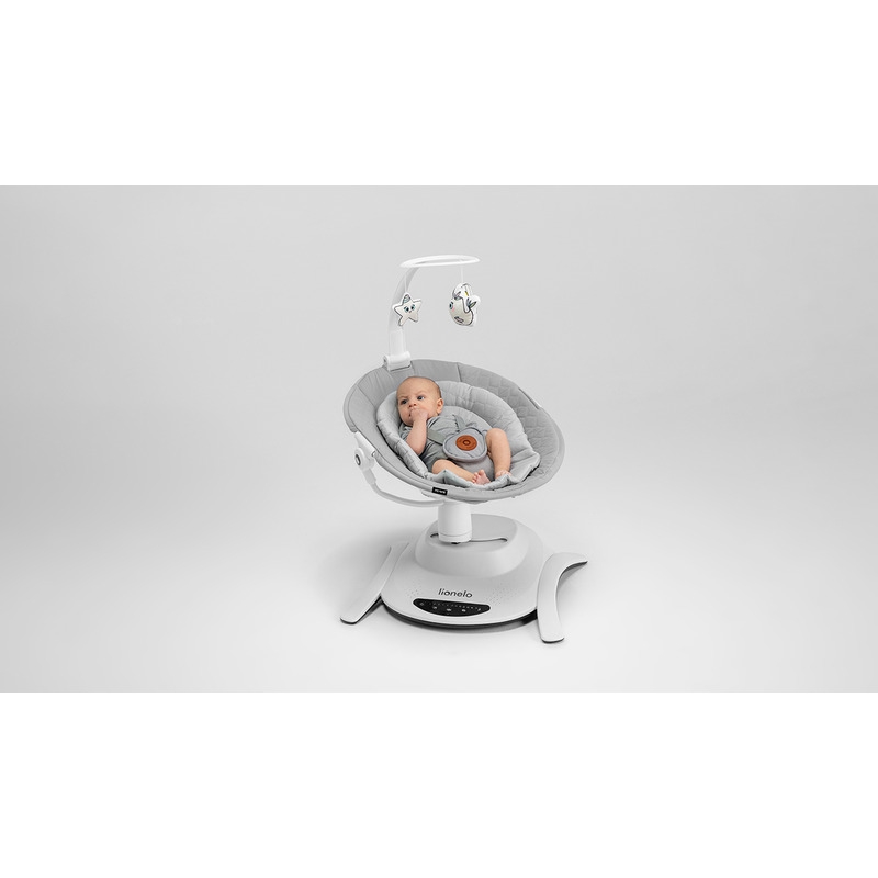 Lionelo - Balansoar multifunctional Bella, Electric, Scaun reglabil, Ecran tactil si telecomanda, 6 miscari unice, 5 viteze, Cu melodii, Gri Lionelo - Balansoar multifunctional Bella, Electric, Scaun reglabil, Ecran tactil si telecomanda, 6 miscari unice, 5 viteze, Cu melodii, Gri