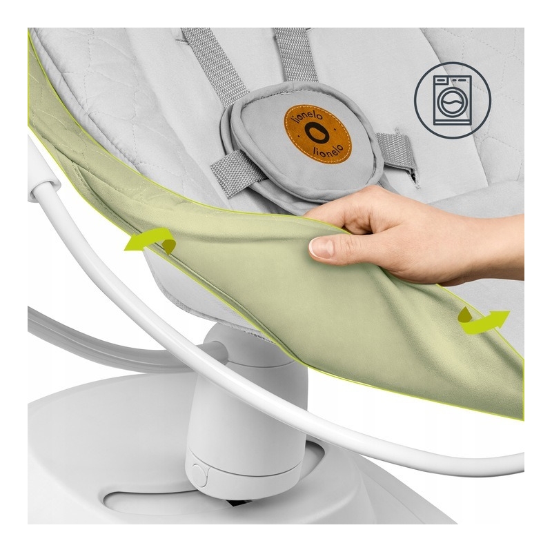 Lionelo - Balansoar multifunctional Bella, Electric, Scaun reglabil, Ecran tactil si telecomanda, 6 miscari unice, 5 viteze, Cu melodii, Gri Lionelo - Balansoar multifunctional Bella, Electric, Scaun reglabil, Ecran tactil si telecomanda, 6 miscari unice, 5 viteze, Cu melodii, Gri