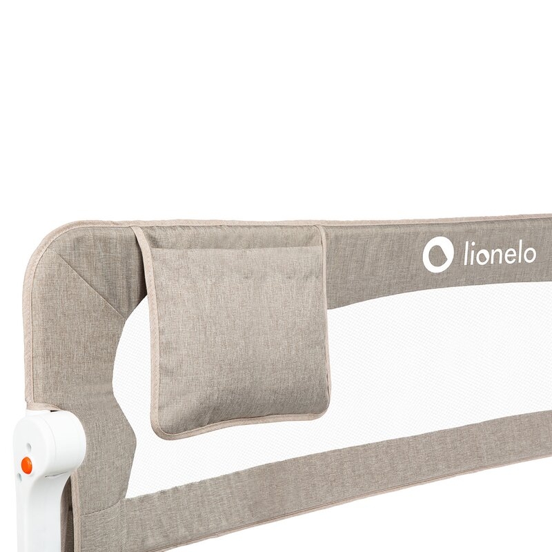 Protectie laterala pat, Lionelo, Eva, Cu buzunar accesorii, 150x35 cm, Conform cu standardul european de securitate BS7072, Bej Protectie laterala pat, Lionelo, Eva, Cu buzunar accesorii, 150x35 cm, Conform cu standardul european de securitate BS7072, Bej