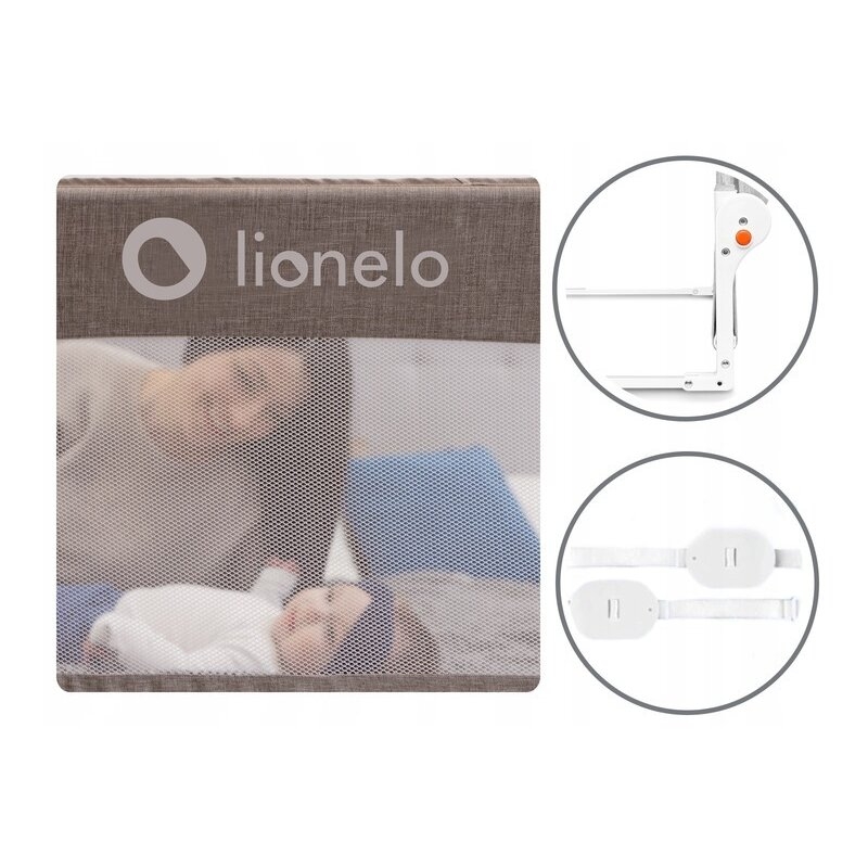 Protectie laterala pat, Lionelo, Eva, Cu buzunar accesorii, 150x35 cm, Conform cu standardul european de securitate BS7072, Bej Protectie laterala pat, Lionelo, Eva, Cu buzunar accesorii, 150x35 cm, Conform cu standardul european de securitate BS7072, Bej