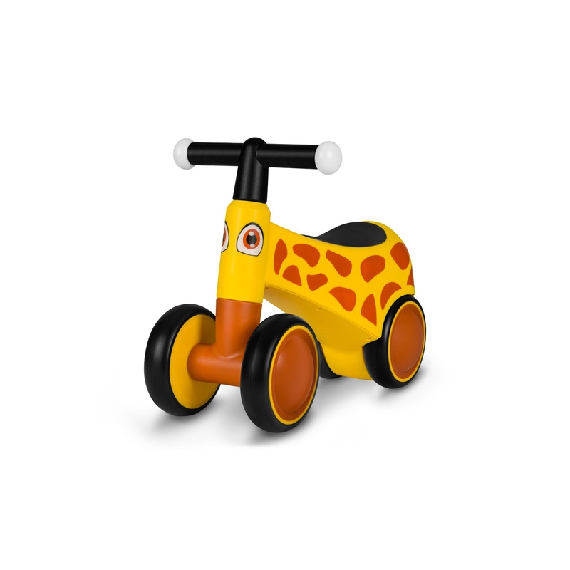 Lionelo - Bicicleta fara pedale, Sammy, Cu 4 roti, Din spuma EVA, Stabila, Manere moi, antiderapante, 12- 36 luni, Greutate maxima suportata 25 kg, Certificata EN 71-1:2014, EN 71-2:2011, EN 71-3:2019, Galben