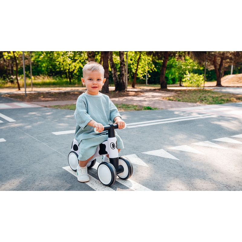 Lionelo - Bicicleta fara pedale, Sammy, Cu 4 roti, Din spuma EVA, Stabila, Manere moi, antiderapante, 12- 36 luni, Greutate maxima suportata 25 kg, Certificata EN 71-1:2014, EN 71-2:2011, EN 71-3:2019, Galben