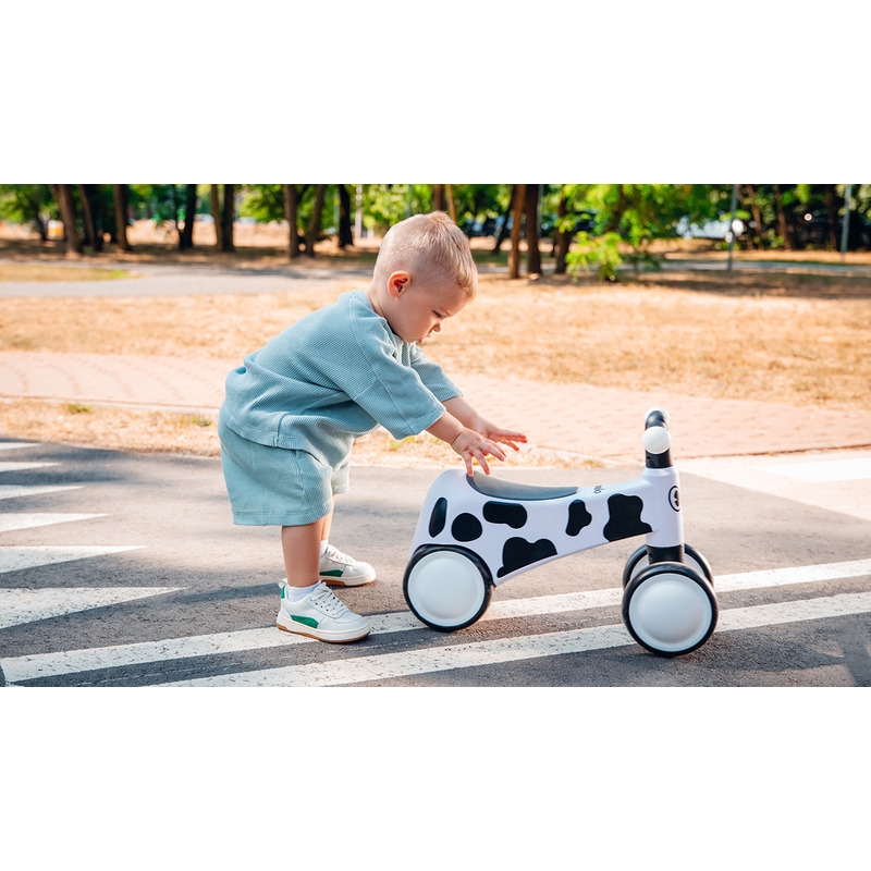 Lionelo - Bicicleta fara pedale, Sammy, Cu 4 roti, Din spuma EVA, Stabila, Manere moi, antiderapante, 12- 36 luni, Greutate maxima suportata 25 kg, Certificata EN 71-1:2014, EN 71-2:2011, EN 71-3:2019, Galben