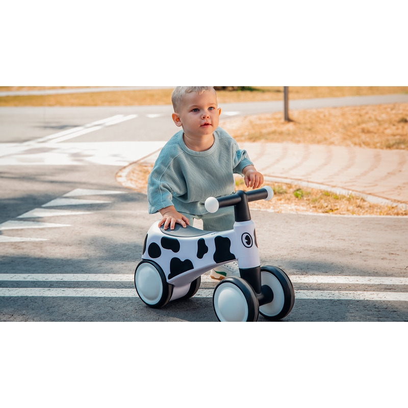 Lionelo - Bicicleta fara pedale, Sammy, Cu 4 roti, Din spuma EVA, Stabila, Manere moi, antiderapante, 12- 36 luni, Greutate maxima suportata 25 kg, Certificata EN 71-1:2014, EN 71-2:2011, EN 71-3:2019, Galben