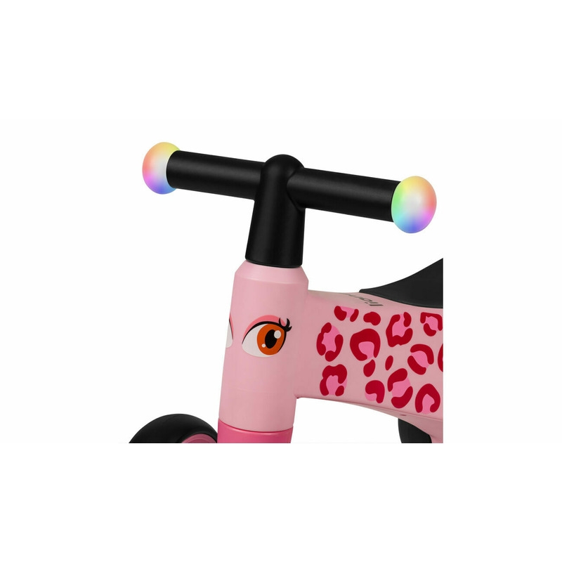 Lionelo - Bicicleta fara pedale, Sammy, Cu 4 roti, Din spuma EVA, Stabila, Manere moi, antiderapante, 12- 36 luni, Greutate maxima suportata 25 kg, Certificata EN 71-1:2014, EN 71-2:2011, EN 71-3:2019, Roz