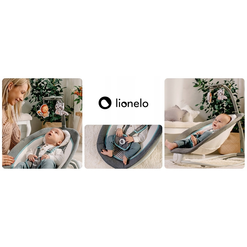 Lionelo - Fotoliu balansoar cu vibratii, Pascal Scandi, Cu 12 melodii linistitoare, Pliabil, 80x49 cm, Gri Deschis Lionelo - Fotoliu balansoar cu vibratii, Pascal Scandi, Cu 12 melodii linistitoare, Pliabil, 80x49 cm, Gri Deschis