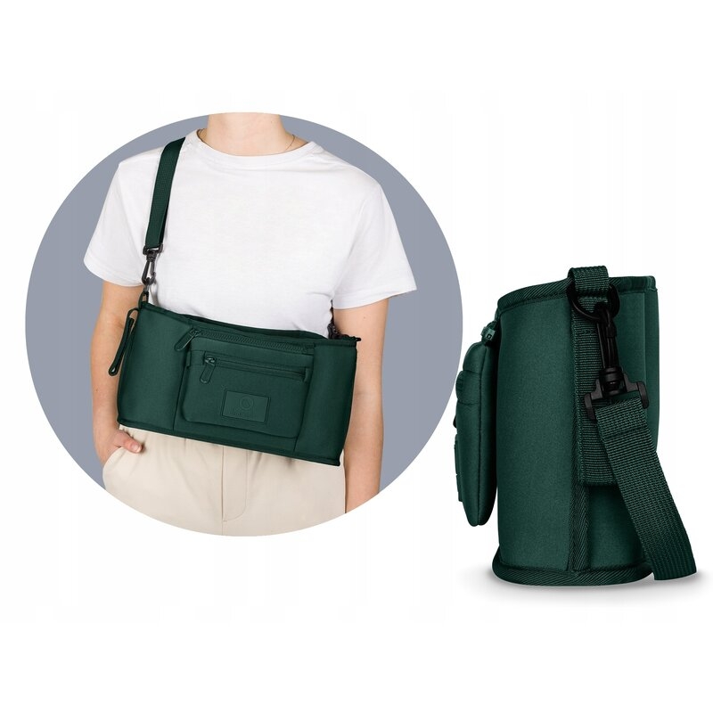 Lionelo - Geanta impermeabila pentru mamici si carucior, Little Cube, Cu 4 compartimente, Curea detasabila, Buzunar exterior detasabil, Verde Lionelo - Geanta impermeabila pentru mamici si carucior, Little Cube, Cu 4 compartimente, Curea detasabila, Buzunar exterior detasabil, Verde