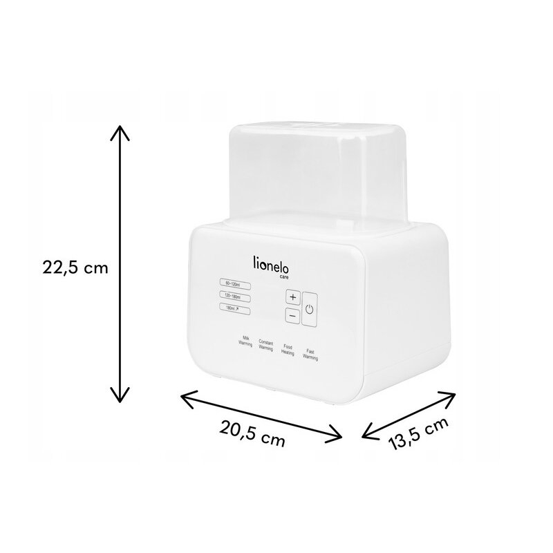 Lionelo - Incalzitor biberoane ThermUp Double, 2 biberoane, 3 - 5 min, Temperatura constanta pana la 24 h, Sterilizare, Dezghetare, Fara BPA, Alb Lionelo - Incalzitor biberoane ThermUp Double, 2 biberoane, 3 - 5 min, Temperatura constanta pana la 24 h, Sterilizare, Dezghetare, Fara BPA, Alb