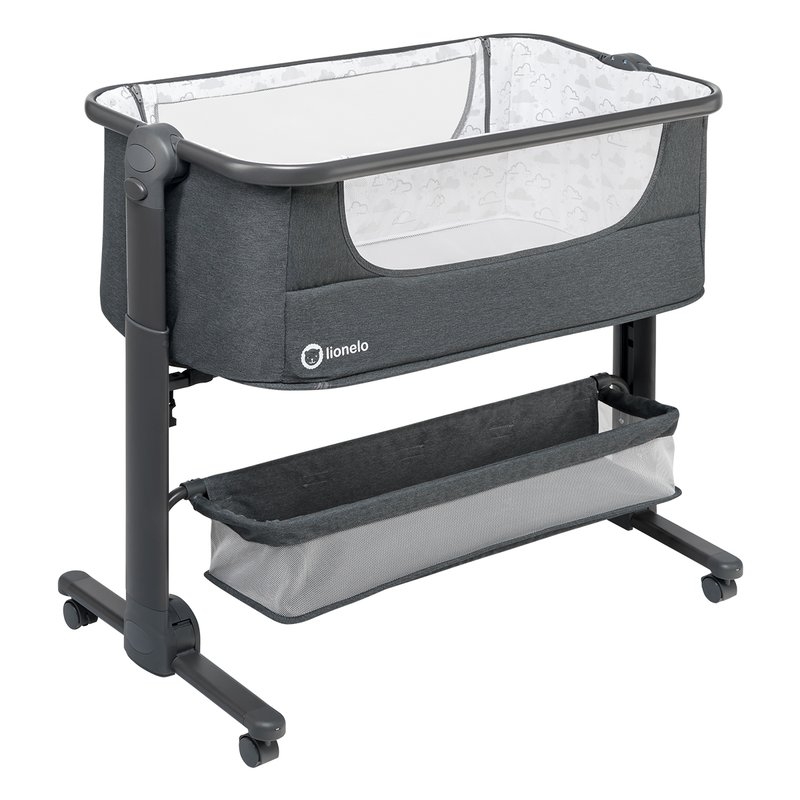 Lionelo - Patut 3 in 1 Co-Sleeper Timon, Pliabil, Dark Grey Lionelo - Patut 3 in 1 Co-Sleeper Timon, Pliabil, Dark Grey