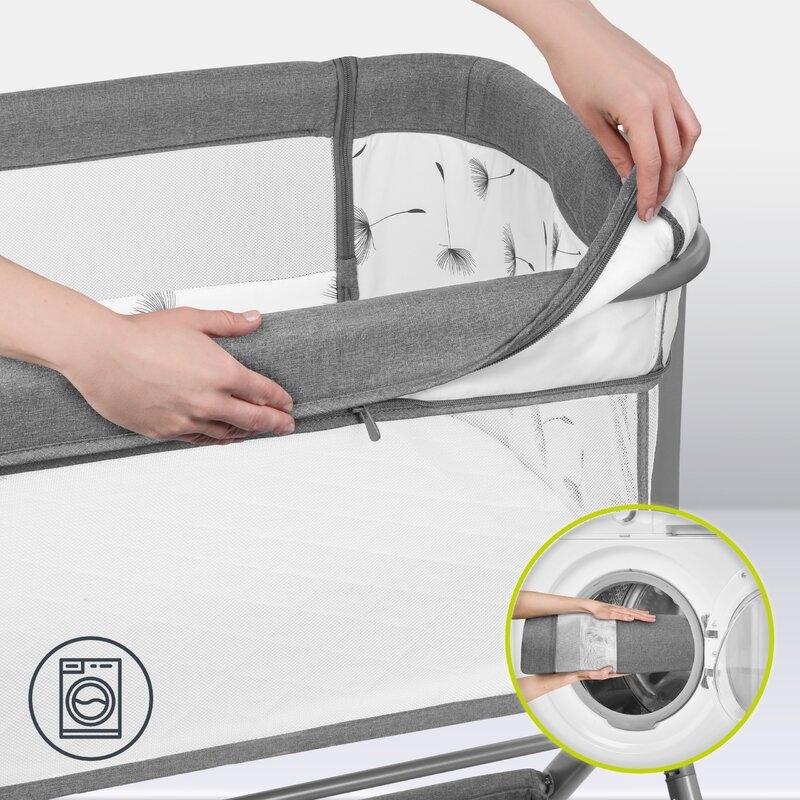 Lionelo - Patut co-sleeper Leonie Plus, Pliabil, Cu sistem de leganare, Cu setare unghiulara, Reglabil in 6 pozitii pe inaltime, Conform cu standardele europeane de securitate EN1130 si EN16890, Gri Lionelo - Patut co-sleeper Leonie Plus, Pliabil, Cu sistem de leganare, Cu setare unghiulara, Reglabil in 6 pozitii pe inaltime, Conform cu standardele europeane de securitate EN1130 si EN16890, Gri