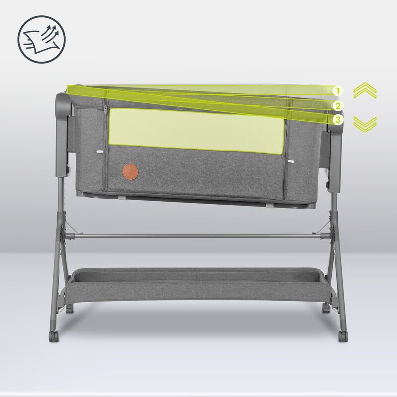 Lionelo - Patut co-sleeper Leonie Plus, Pliabil, Cu sistem de leganare, Cu setare unghiulara, Reglabil in 6 pozitii pe inaltime, Conform cu standardele europeane de securitate EN1130 si EN16890, Gri Lionelo - Patut co-sleeper Leonie Plus, Pliabil, Cu sistem de leganare, Cu setare unghiulara, Reglabil in 6 pozitii pe inaltime, Conform cu standardele europeane de securitate EN1130 si EN16890, Gri