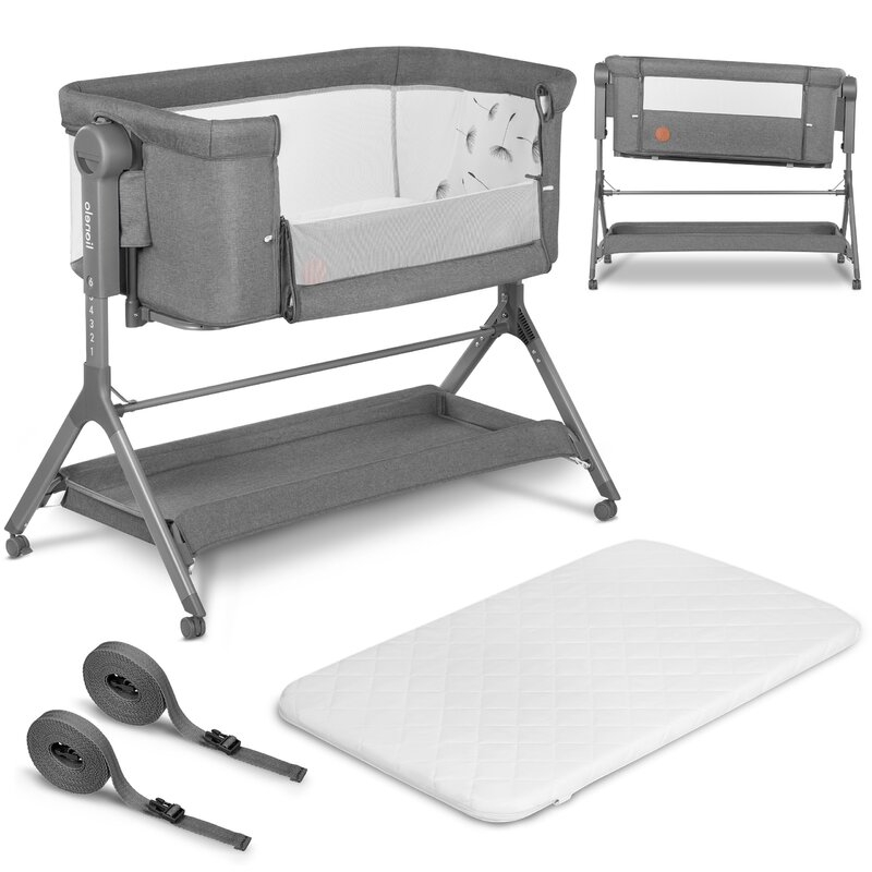 Lionelo - Patut co-sleeper Leonie Plus, Pliabil, Cu sistem de leganare, Cu setare unghiulara, Reglabil in 6 pozitii pe inaltime, Conform cu standardele europeane de securitate EN1130 si EN16890, Gri Lionelo - Patut co-sleeper Leonie Plus, Pliabil, Cu sistem de leganare, Cu setare unghiulara, Reglabil in 6 pozitii pe inaltime, Conform cu standardele europeane de securitate EN1130 si EN16890, Gri
