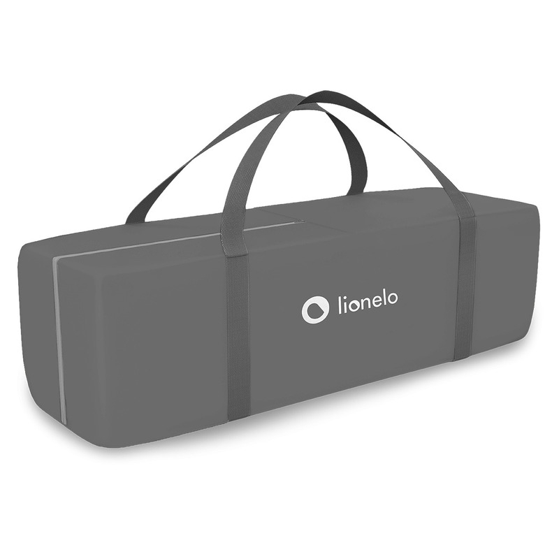 Lionelo - Patut pliant cu doua nivele, Stefi Plus, Cu intrare laterala cu fermoar, 2 roti, 120x60 cm, Conform cu standardul european de securitate EN 716, Gri Lionelo - Patut pliant cu doua nivele, Stefi Plus, Cu intrare laterala cu fermoar, 2 roti, 120x60 cm, Conform cu standardul european de securitate EN 716, Gri