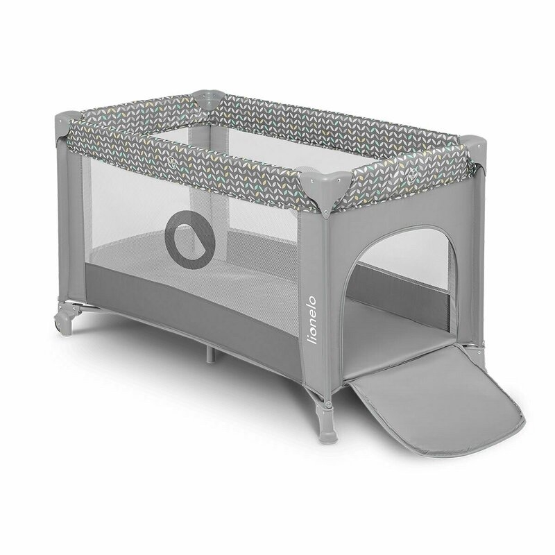 Lionelo - Patut pliant Stefi, 120x60 cm, Grey Concrete- Multicolor Lionelo - Patut pliant Stefi, 120x60 cm, Grey Concrete- Multicolor