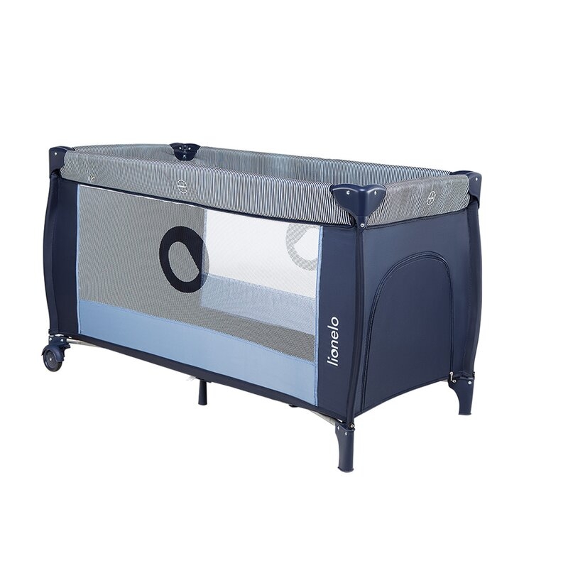 Lionelo - Patut pliant cu doua nivele Sven Plus, 120x60 cm, arcada jucarii, masuta de infasat, vibratii, melodii, Blue Navy Lionelo - Patut pliant cu doua nivele Sven Plus, 120x60 cm, arcada jucarii, masuta de infasat, vibratii, melodii, Blue Navy