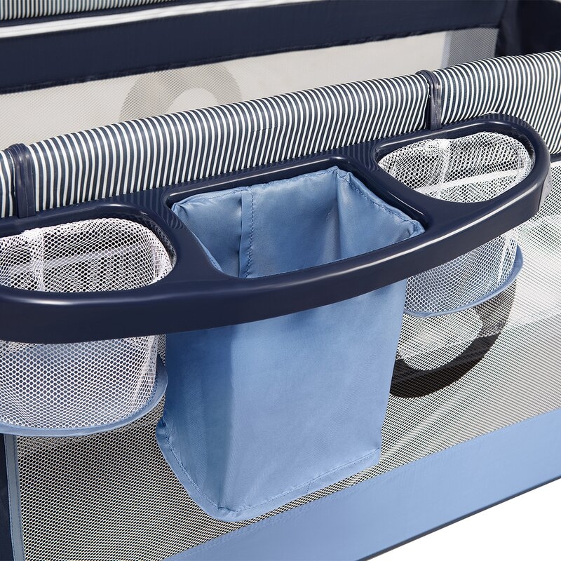 Lionelo - Patut pliant cu doua nivele Sven Plus, 120x60 cm, arcada jucarii, masuta de infasat, vibratii, melodii, Blue Navy Lionelo - Patut pliant cu doua nivele Sven Plus, 120x60 cm, arcada jucarii, masuta de infasat, vibratii, melodii, Blue Navy