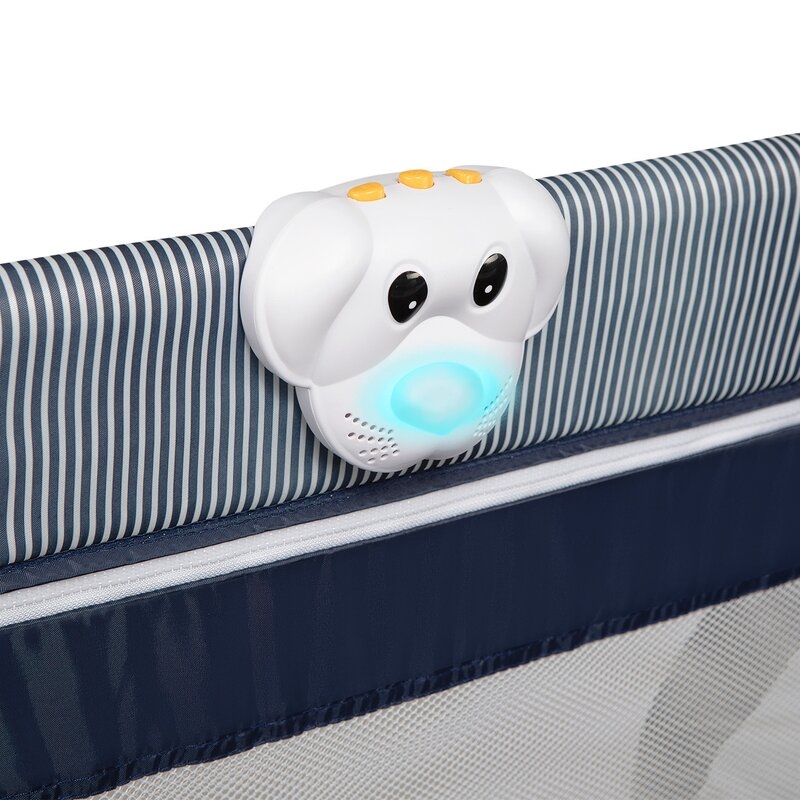 Lionelo - Patut pliant cu doua nivele Sven Plus, 120x60 cm, arcada jucarii, masuta de infasat, vibratii, melodii, Blue Navy Lionelo - Patut pliant cu doua nivele Sven Plus, 120x60 cm, arcada jucarii, masuta de infasat, vibratii, melodii, Blue Navy