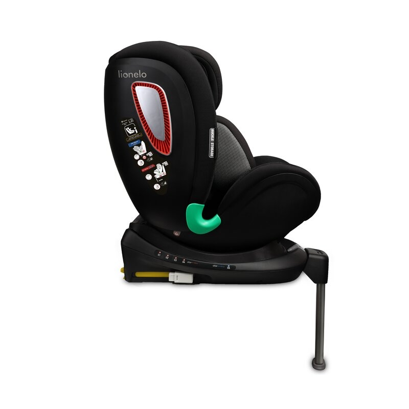 Lionelo - Scaun auto Antoon Plus, Pozitie de somn, Protectie laterala, Rotire 360 grade, 0-18 kg, Cu Isofix si picior de sustinere, Negru Lionelo - Scaun auto Antoon Plus, Pozitie de somn, Protectie laterala, Rotire 360 grade, 0-18 kg, Cu Isofix si picior de sustinere, Negru