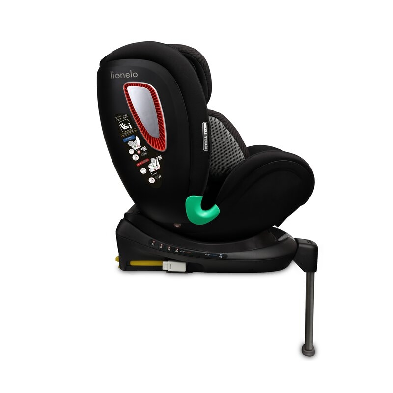 Lionelo - Scaun auto Antoon Plus, Pozitie de somn, Protectie laterala, Rotire 360 grade, 0-18 kg, Cu Isofix si picior de sustinere, Negru Lionelo - Scaun auto Antoon Plus, Pozitie de somn, Protectie laterala, Rotire 360 grade, 0-18 kg, Cu Isofix si picior de sustinere, Negru